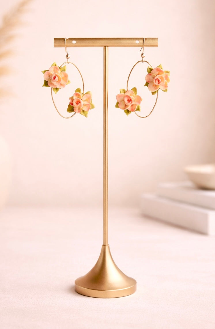 Peach Rose Hoop