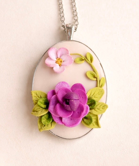 Pink Blossom Garden Necklace