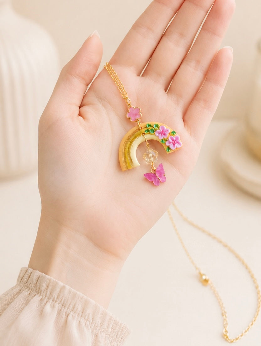 Yellow Rainbow Garden Necklace
