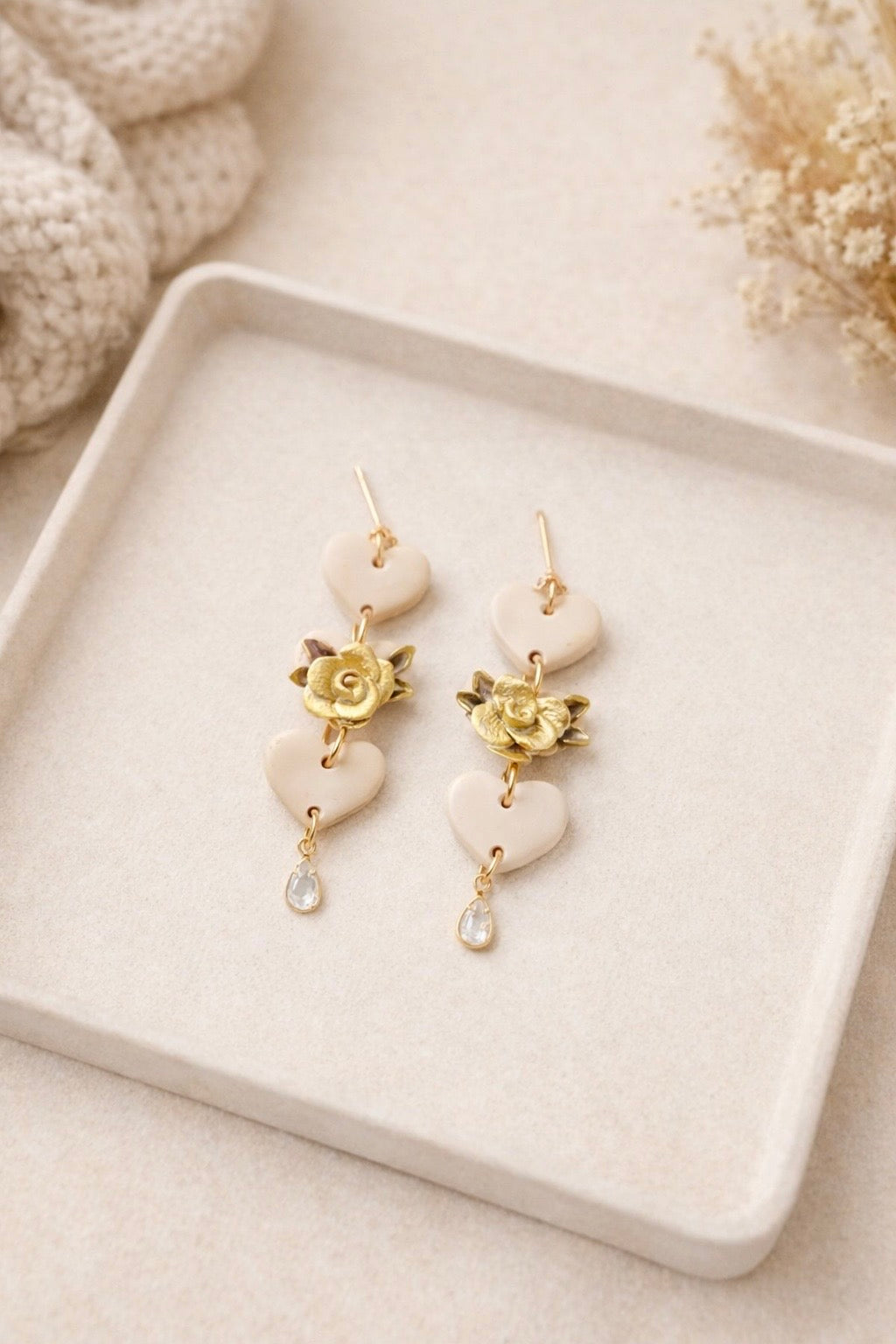 Golden Rose Hearts