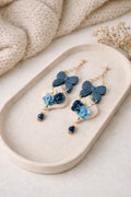 Blue Floral Bow