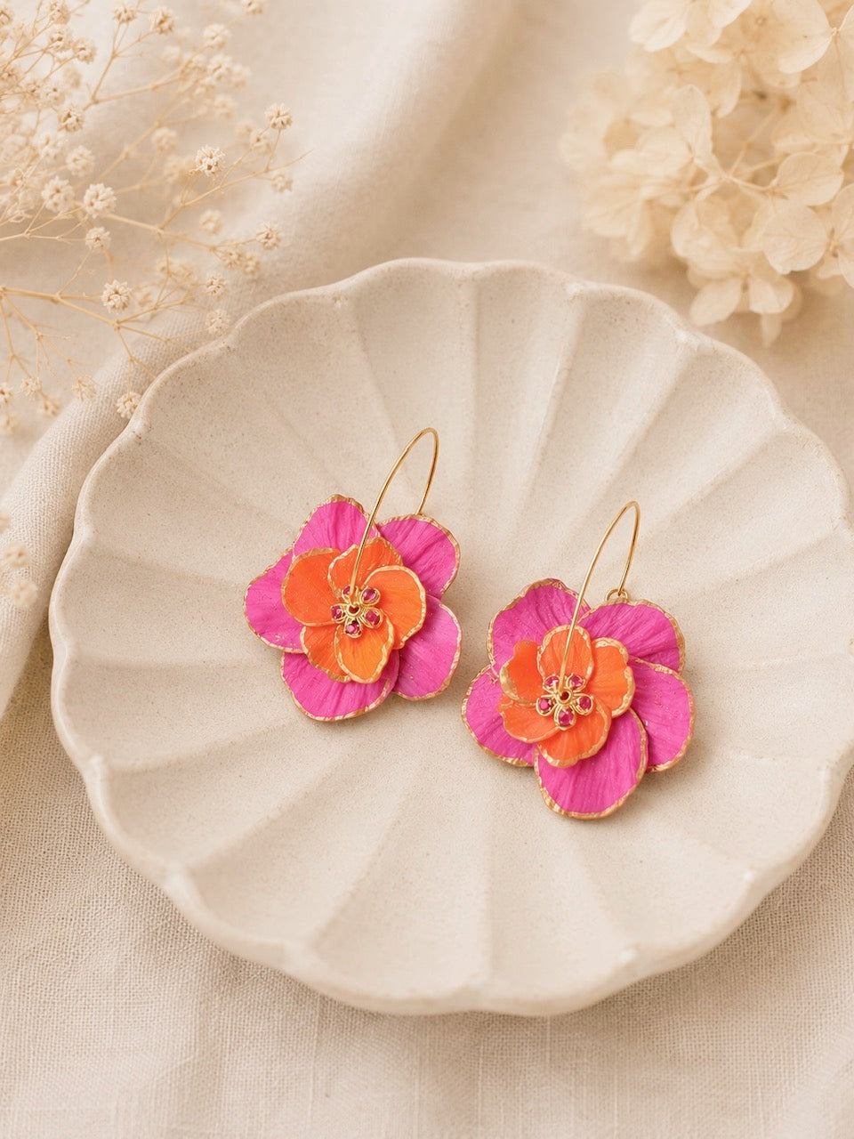 Golden pink blossom