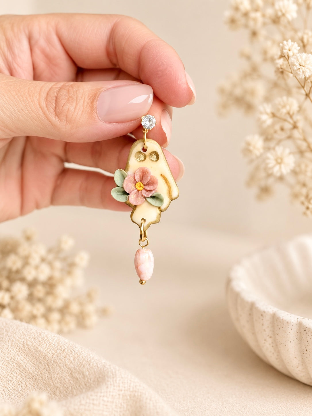 Ghostly Blooming in Blush