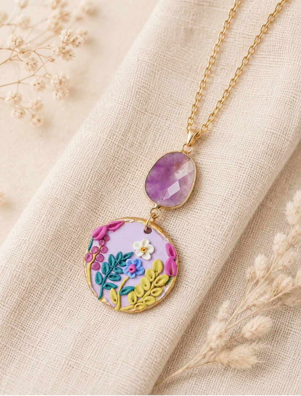 Enchanted Lavender Garden Necklace