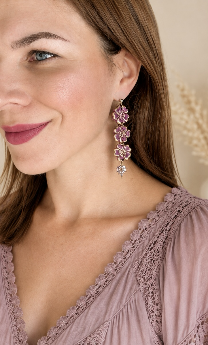 Purple Long Crystal Bloom